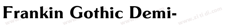 Frankin Gothic Demi字体转换